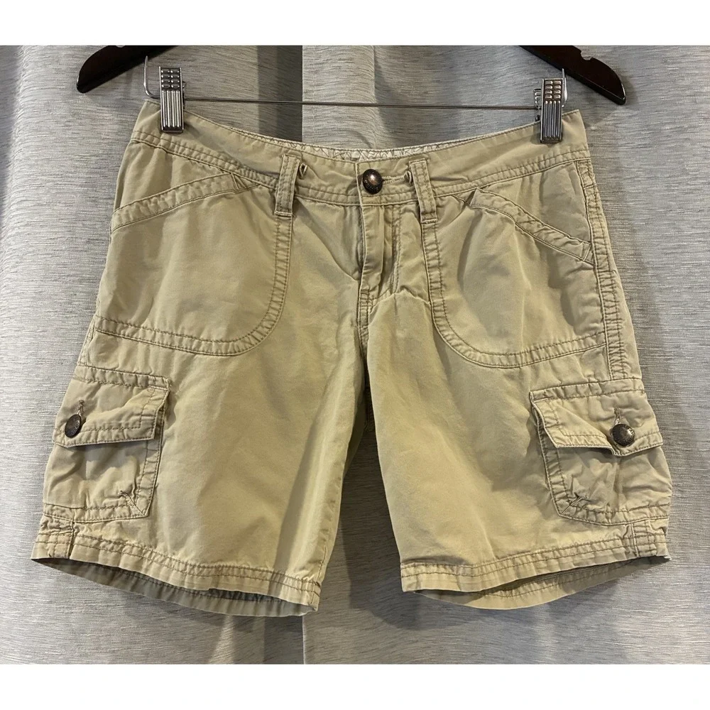 Vtg Y2K Union Bay‎ Cargo Utility Shorts Mom Khaki Women's Sz 3